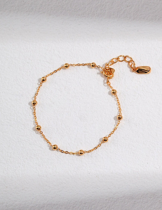 Belinda Gold Bead Chain Bracelet