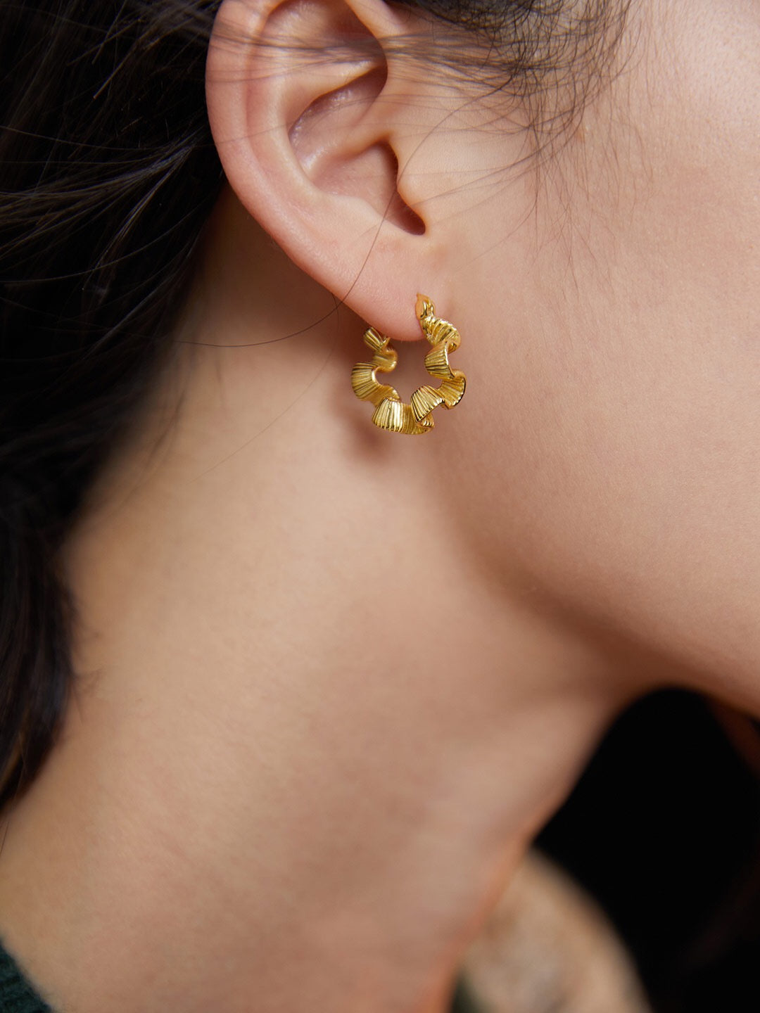 Melinda Silk Wreath Hoop Earrings