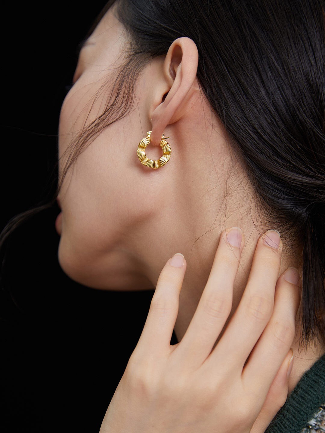 Melinda Silk Wreath Hoop Earrings