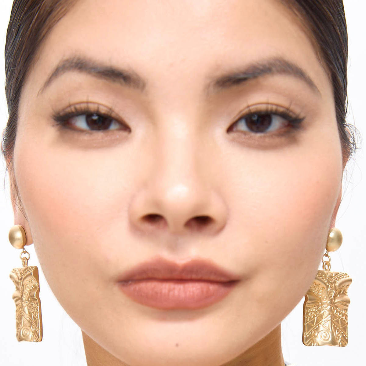 Archi Square Golden Earrings