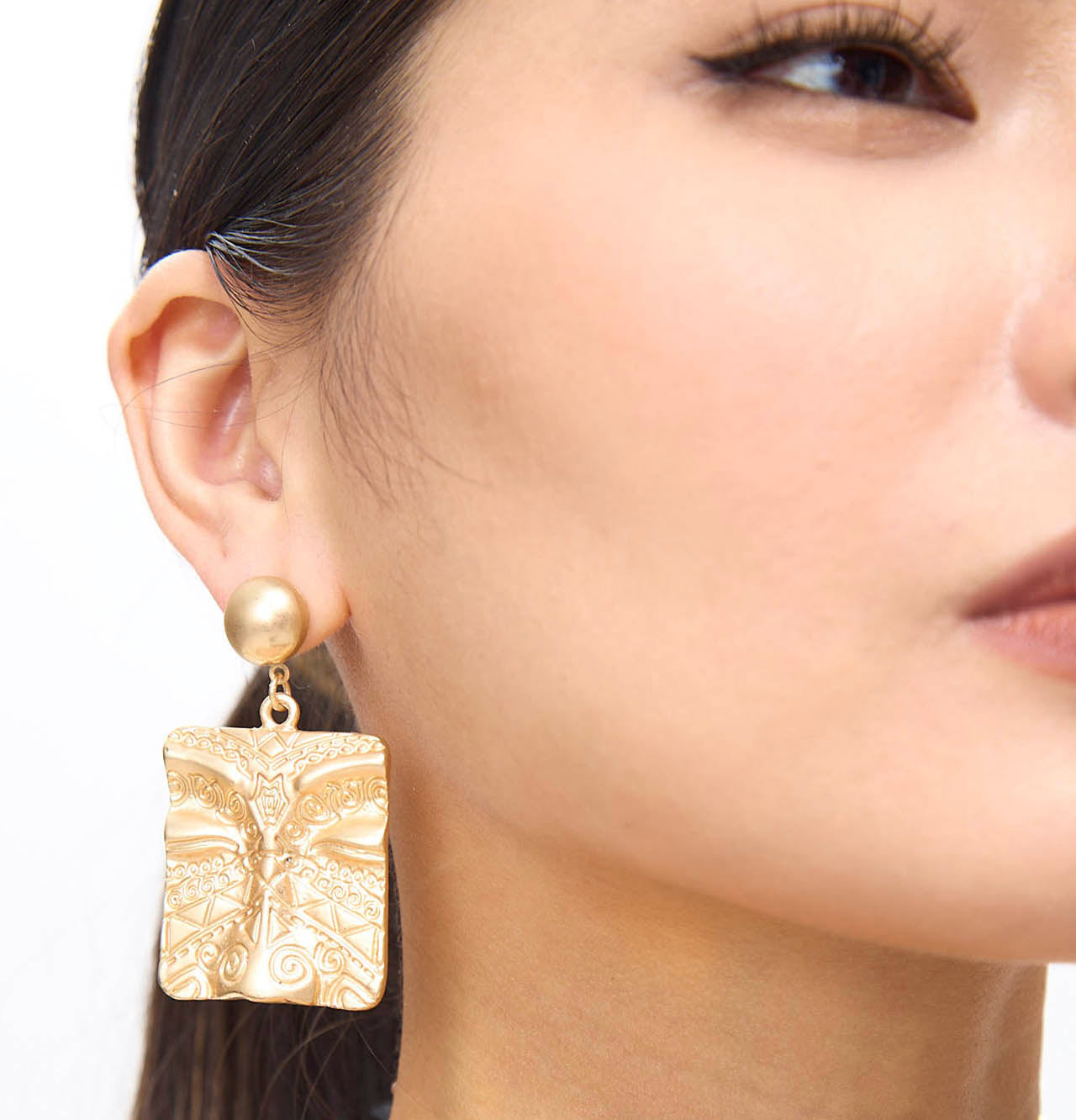 Archi Square Golden Earrings