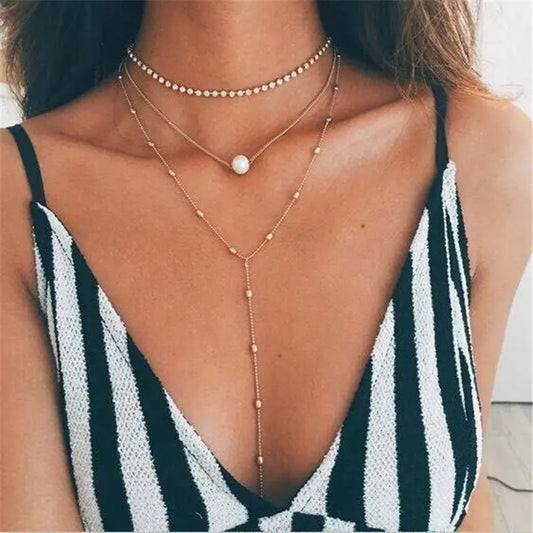Anna Multi Layer Pendant Necklaces