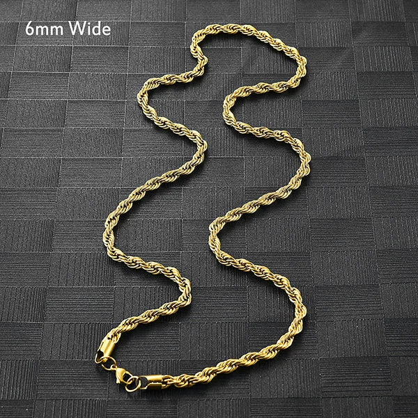 Julia Gold Plated Stainless Steel Twist Necklace
