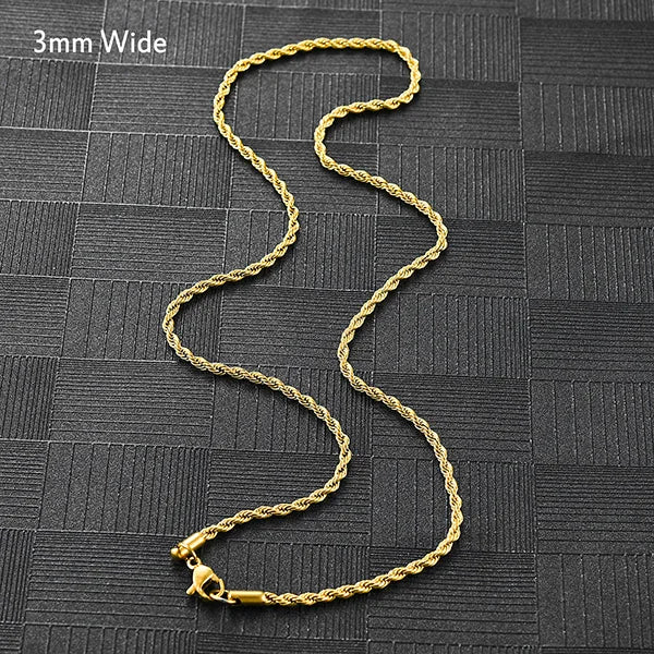 Julia Gold Plated Stainless Steel Twist Necklace