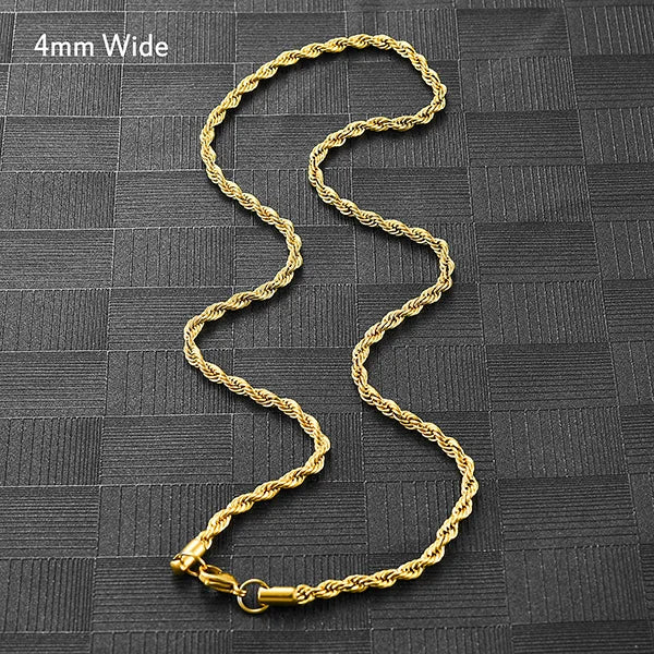 Julia Gold Plated Stainless Steel Twist Necklace