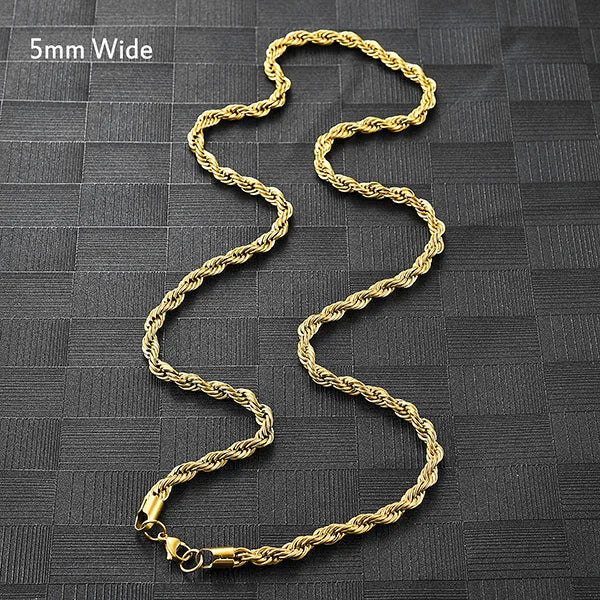 Julia Gold Plated Stainless Steel Twist Necklace