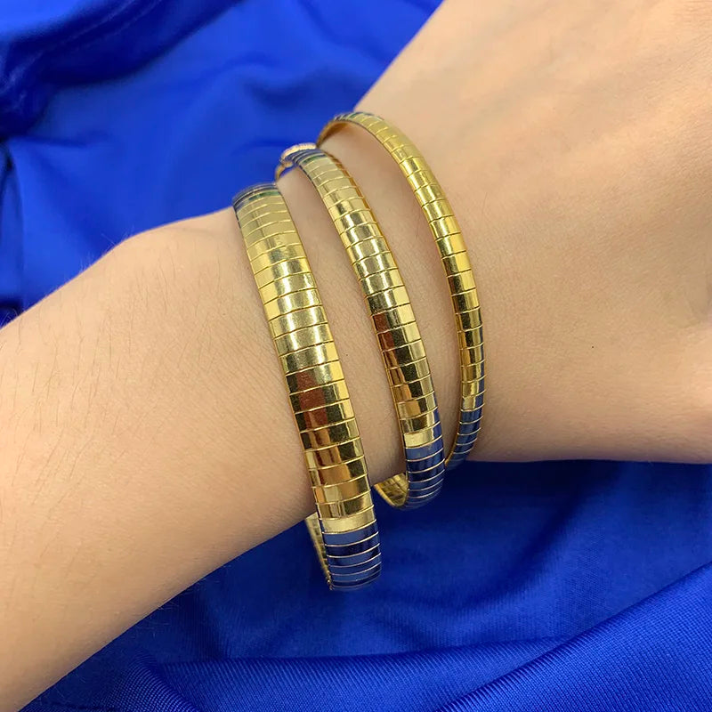 Renee Gold Sleek Snake Collar/ Bracelet