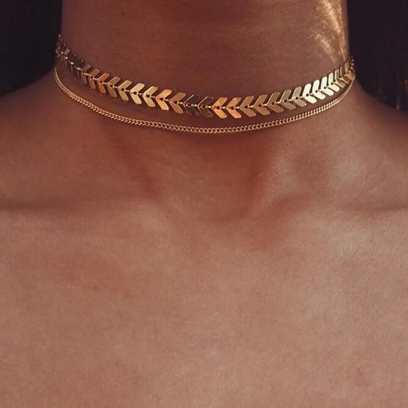 Jasper Multi Arrow Choker Necklace