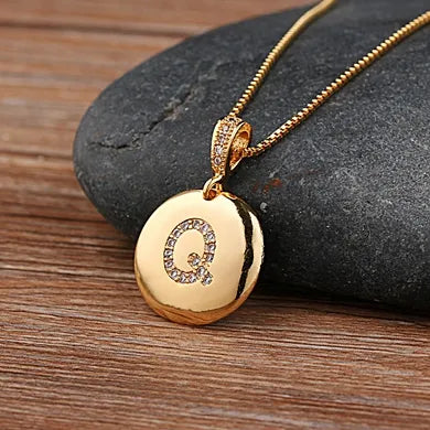 Alexandra Initial Charm Necklace