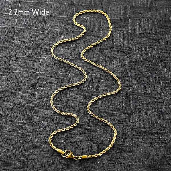 Julia Gold Plated Stainless Steel Twist Necklace
