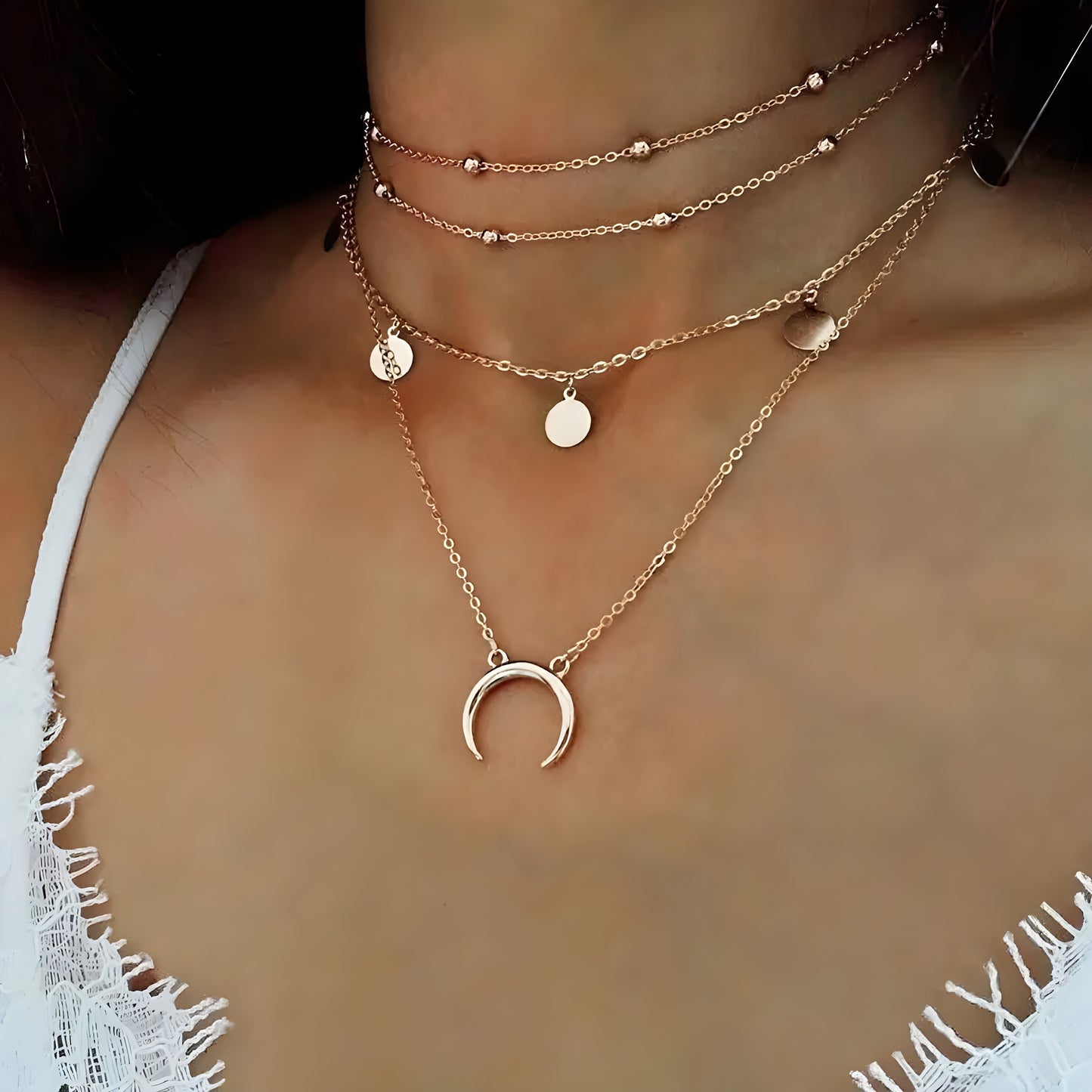 Anna Multi Layer Pendant Necklaces