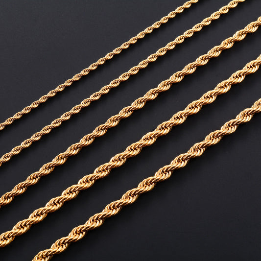 Julia Gold Plated Stainless Steel Twist Necklace