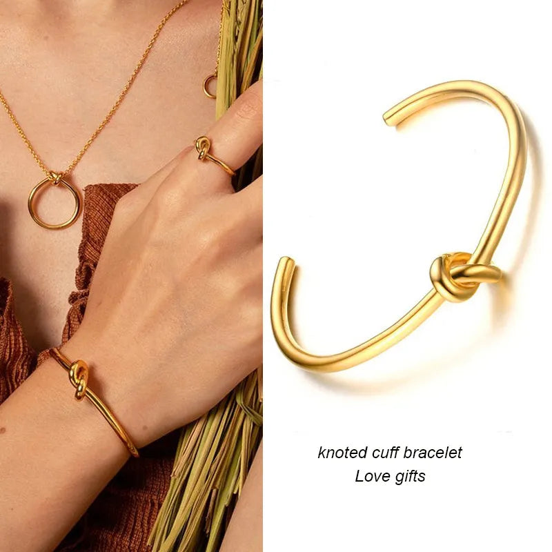 Adela Mixed Gold Stackable Cuff Bangles