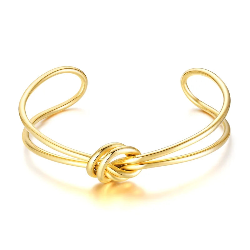 Adela Mixed Gold Stackable Cuff Bangles