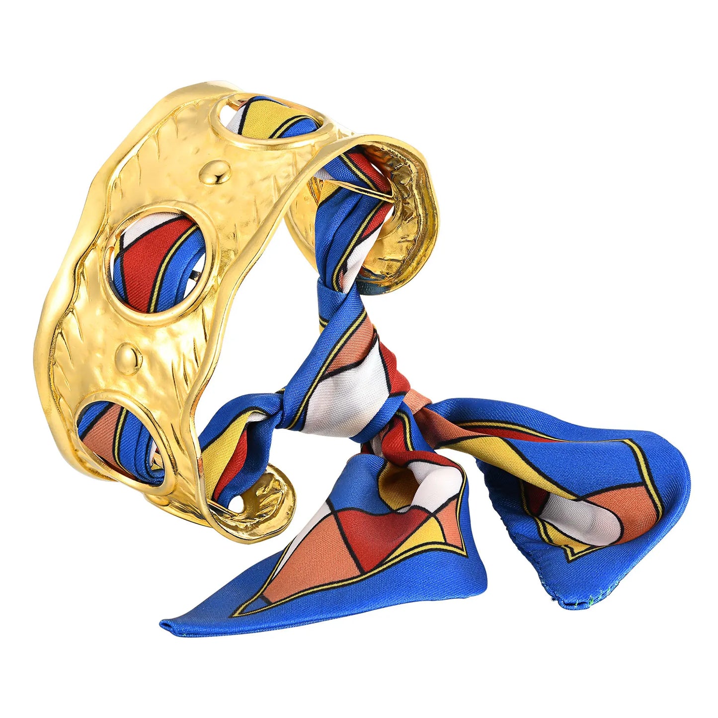 Adela Mixed Gold Stackable Cuff Bangles