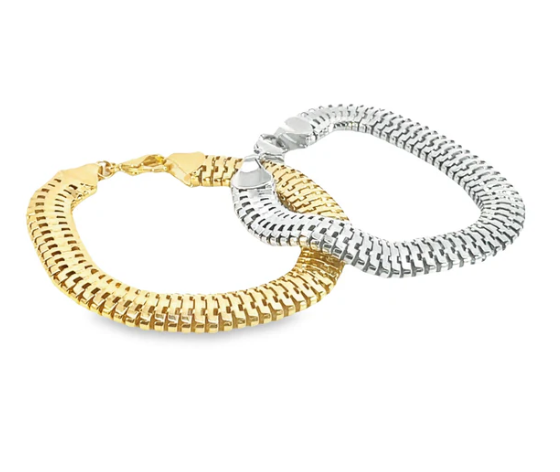 10mm Round Snake Chain Bracelet (I557)-1