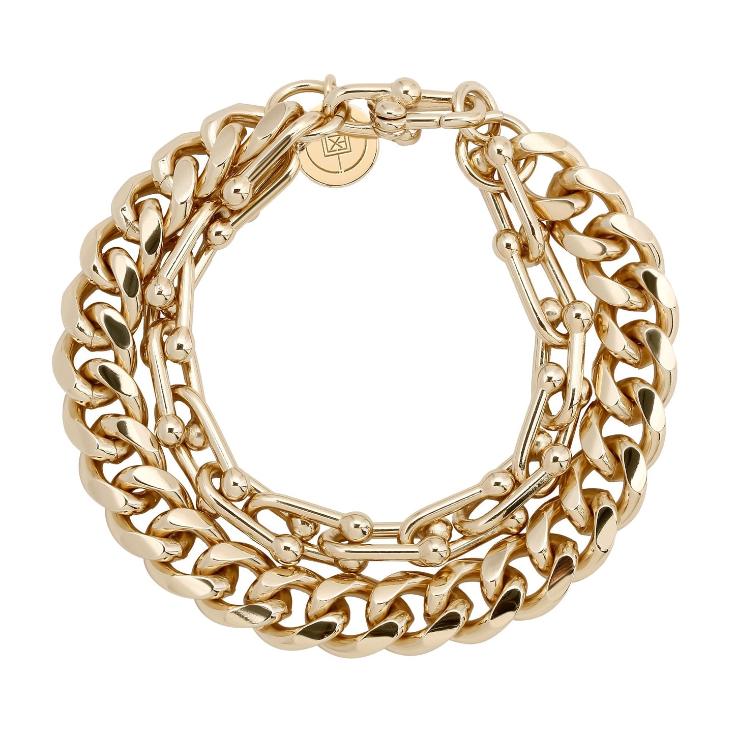Violet Gold Chain Bracelet