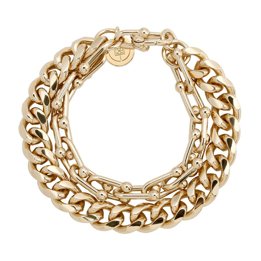 Violet Gold Chain Bracelet