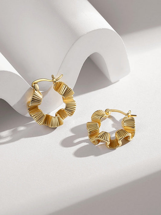 Melinda Silk Wreath Hoop Earrings